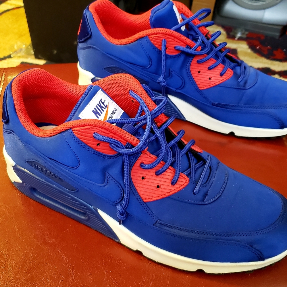 Nike Air Force 1s Blue and Red